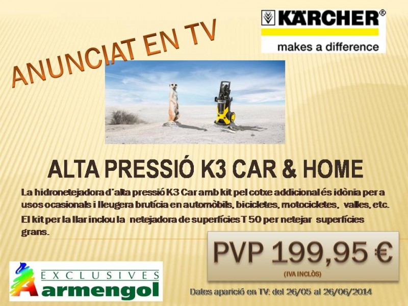 KARCHER ALTA PRESSIÓ K3 CAR & HOME