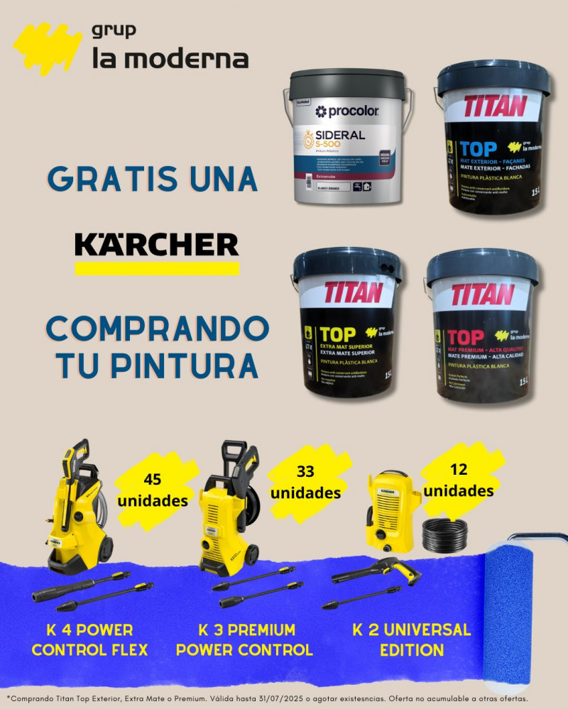 Gratis una KÄRCHER comprando tu pintura