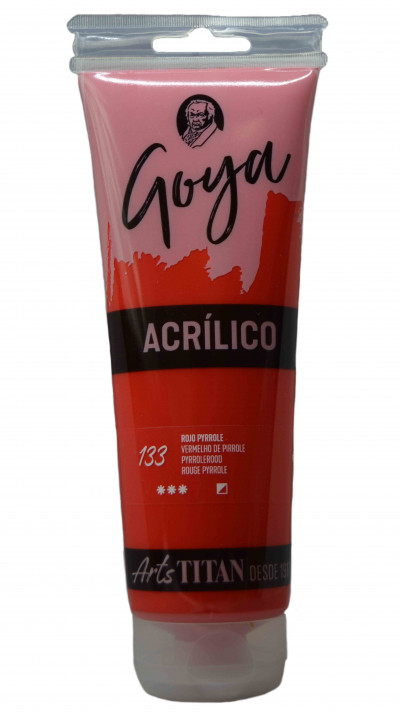 ACRILICO ESTUDIO  GOYA 230 ML. N.133 ROJO PYRROLE