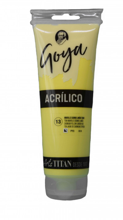 ACRILICO ESTUDIO GOYA 230 ML. N.13 AMARILLO CADMIO LIMON