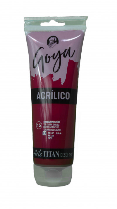 ACRILICO ESTUDIO GOYA 230 ML. N.15 CARMIN DE GARANZA