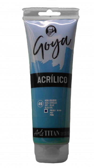 ACRILICO ESTUDIO GOYA 230 ML. N.49 AZUL CELESTE