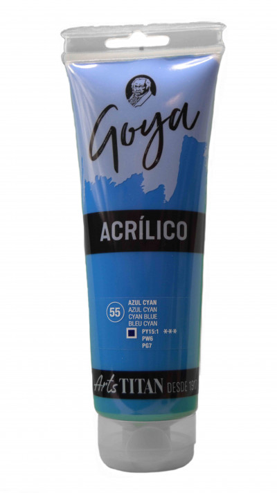 ACRILICO ESTUDIO GOYA 230 ML. N.55 AZUL CYAN