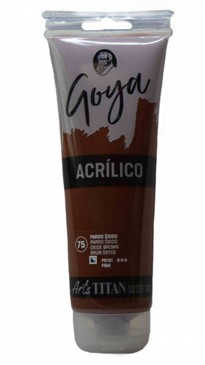 ACRILICO ESTUDIO GOYA 230 ML. N.75 PARDO ÓXIDO