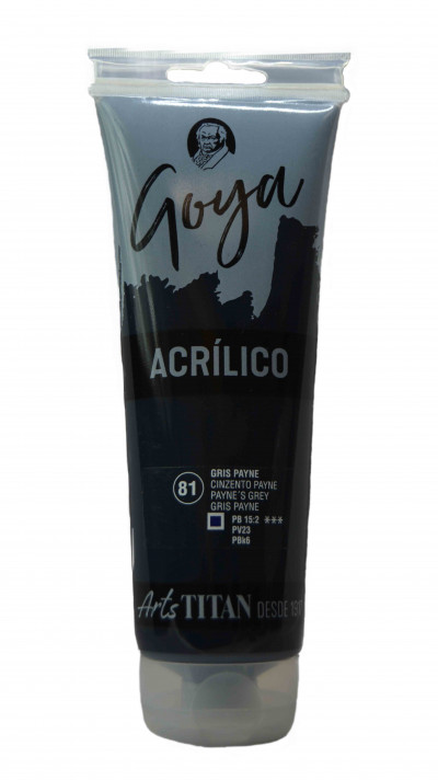 ACRILICO ESTUDIO GOYA 230 ML. N.81 GRIS PAYNE