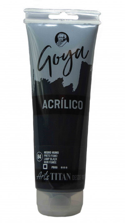 ACRILICO ESTUDIO GOYA 230 ML. N.84 NEGRO HUMO