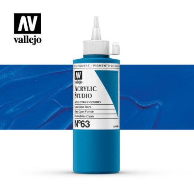 ACRYLIC STUDIO AZUL CYAN FOSC N.63 200ml