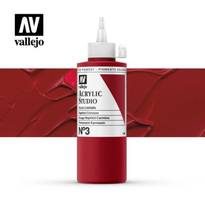 ACRYLIC STUDIO ROJO CARMÍN Nº3 200ml